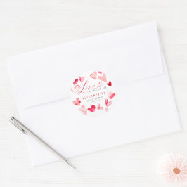 Adesivo Valentine Modern Whimsical Hearts Bridal Shower