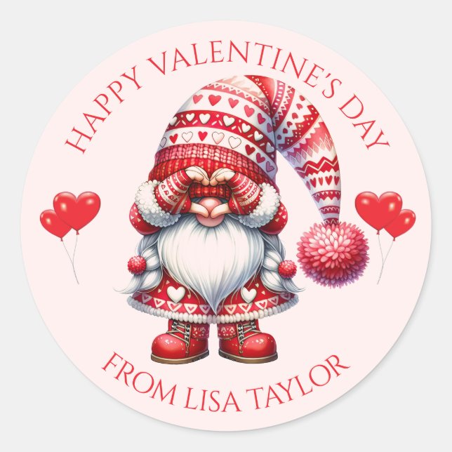 Adesivo Valentine’s Day Gnome Sticker  (Frente)