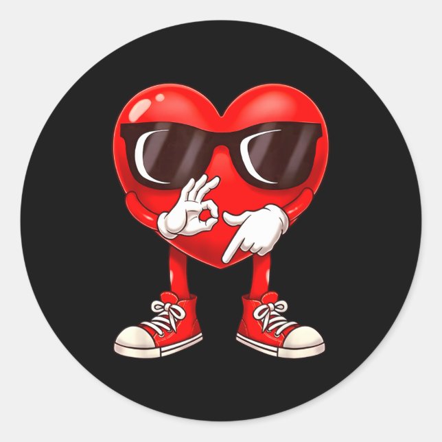 Adesivo Valentine Six Seven 6 7 Meme Funny Heart Gen Z Alp (Frente)