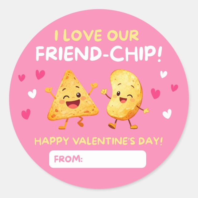 Adesivo Valentine Stickers Printable for Kids (Frente)