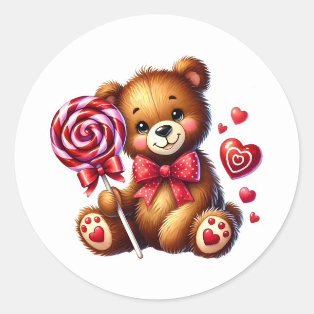 Adesivo Valentine Teddy Stickers (Frente)