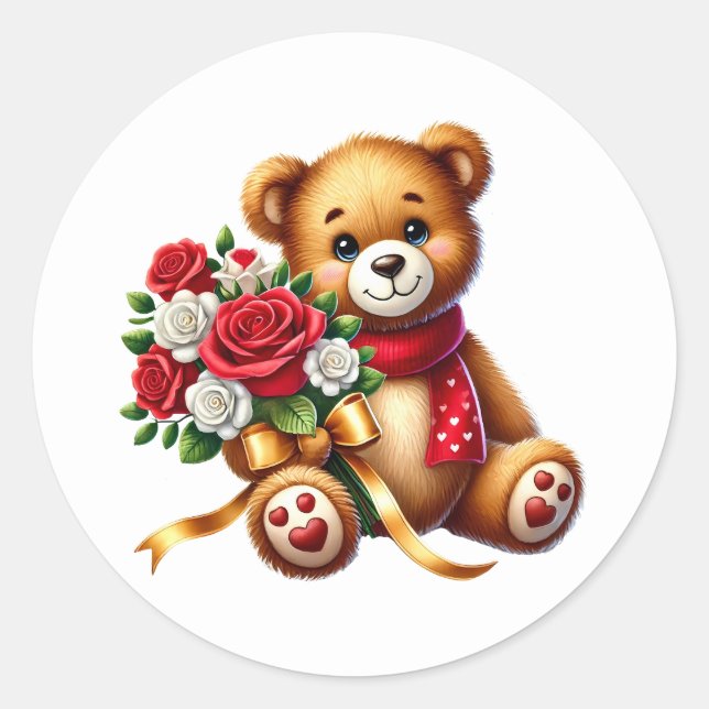 Adesivo Valentine Teddy Stickers (Frente)