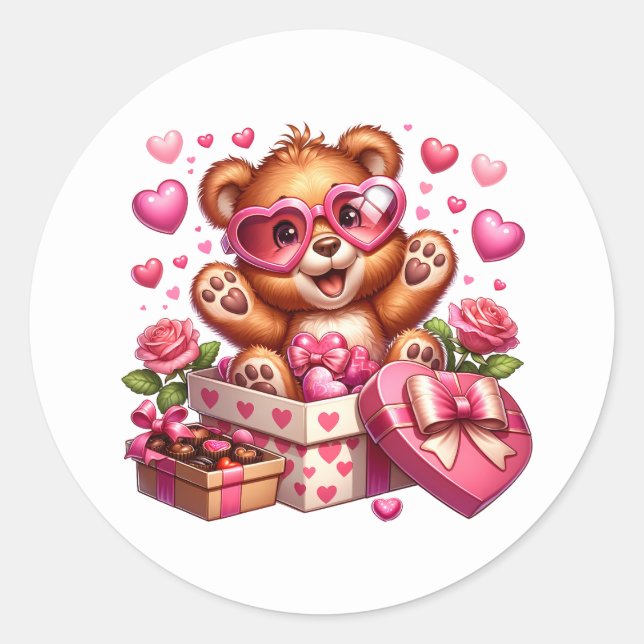 Adesivo Valentine Teddy Stickers (Frente)