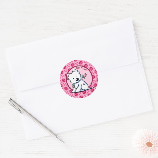 Adesivo Valentine Westie Sticker (Envelope)