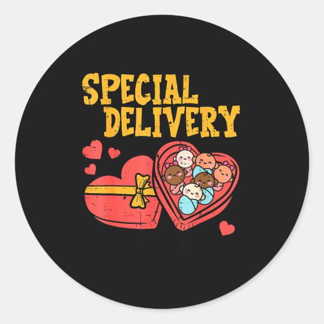 Adesivo Valentines Day Baby Special Labor Delivery Nurse W (Frente)