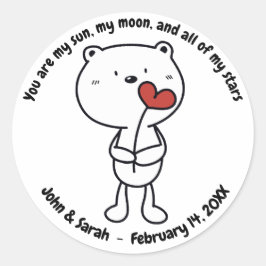 Adesivo Valentine's Day Bear Heart