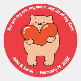Adesivo Valentine's Day Bear Heart