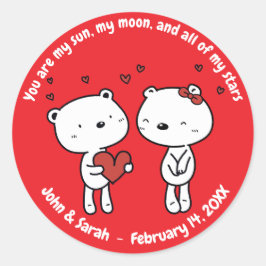 Adesivo Valentine's Day Bear Heart
