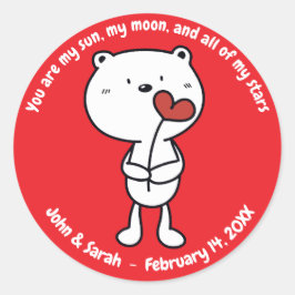 Adesivo Valentine's Day Bear Heart