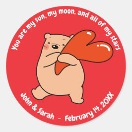 Adesivo Valentine's Day Bear Heart