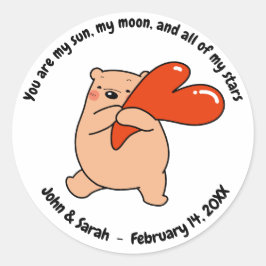 Adesivo Valentine's Day Bear Love Heart