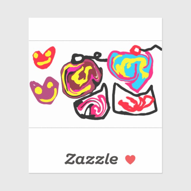 Adesivo valentine's day cupcakes (Folha)