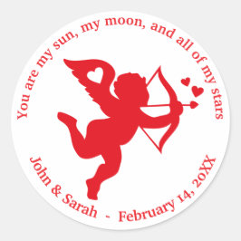 Adesivo Valentine's Day Cupid hot red white