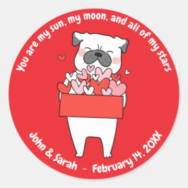 Adesivo Valentine's Day Dog Heart