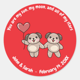 Adesivo Valentine's Day Dog Heart