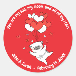 Adesivo Valentine's Day Dog Heart