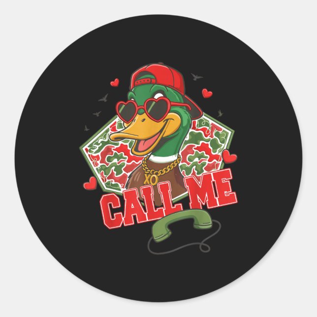 Adesivo Valentine's Day Duck Hunting Camo Call Me Toddler  (Frente)