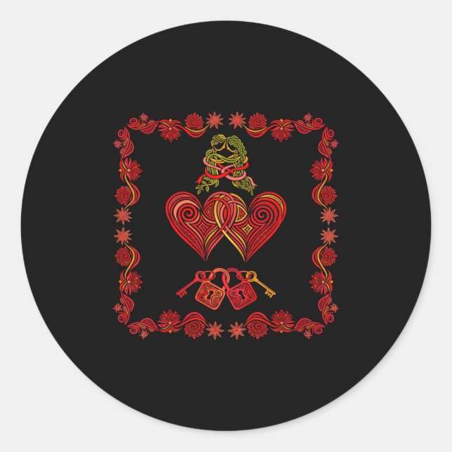 Adesivo Valentines Day Matching Couple Heart Pajamas Men W (Frente)