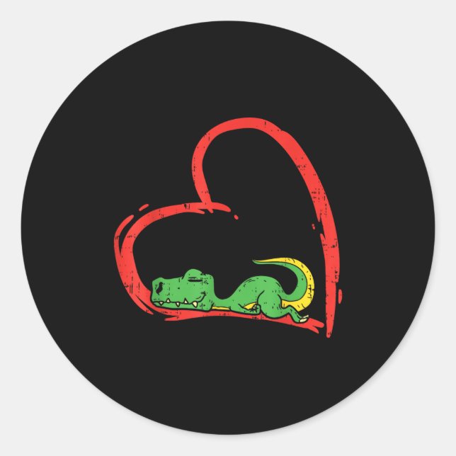 Adesivo Valentines Day Shirt Funny Heart Trex Sleeng Dinos (Frente)