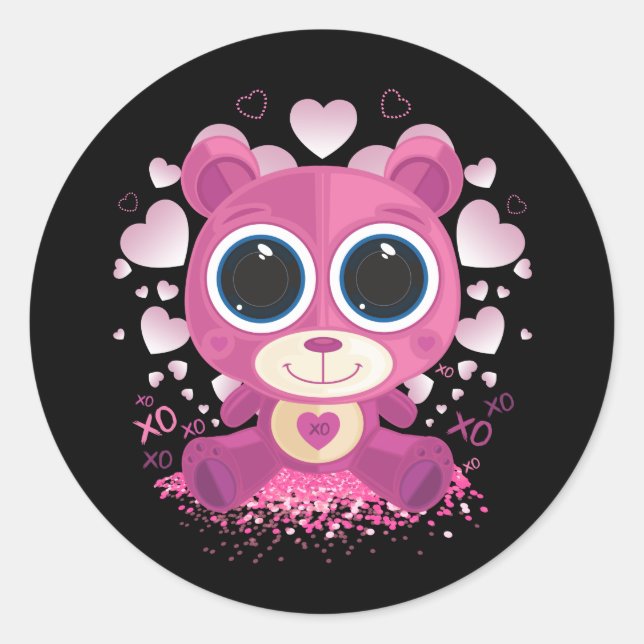 Adesivo Valentine's Day Teddy Bear  (Frente)
