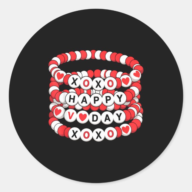 Adesivo Valentines Friendship Bracelets Valentines Women K (Frente)