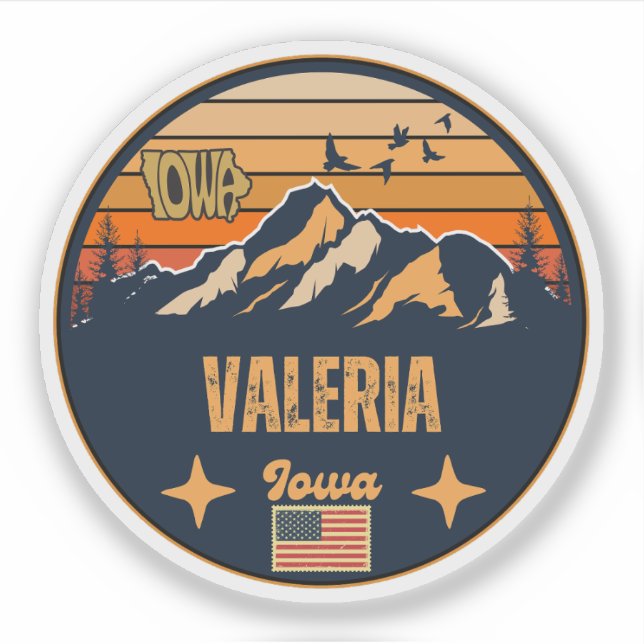 Adesivo Valeria, Iowa (Frente)