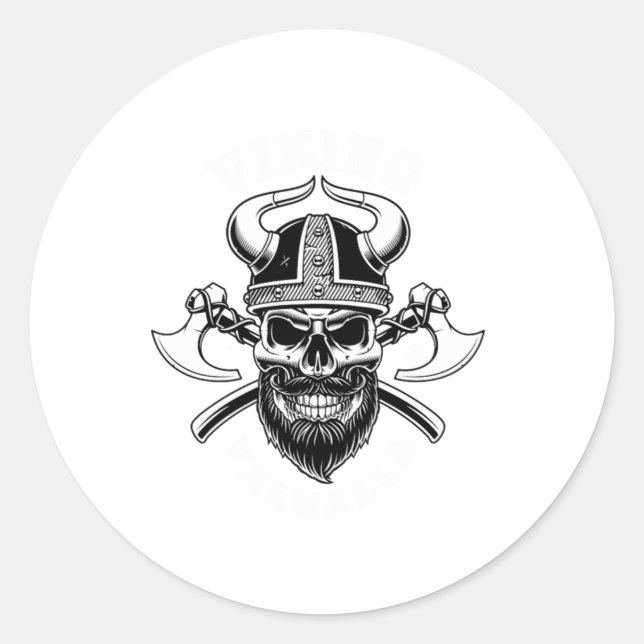 Adesivo Valhalla Viking Warrior Norse Nordic Mythology Gif (Frente)