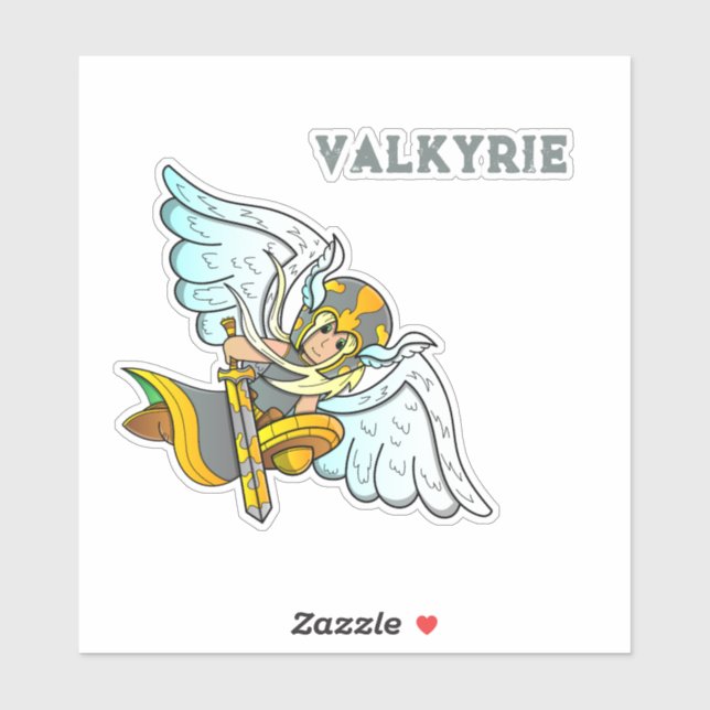 Adesivo Valkyrie Norse Mythology (Folha)