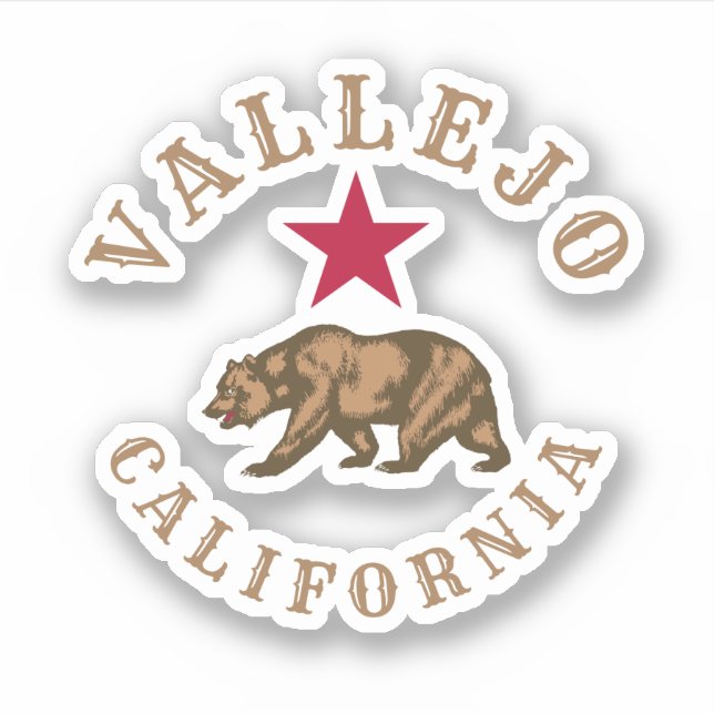 Adesivo Vallejo, Califórnia (Frente)