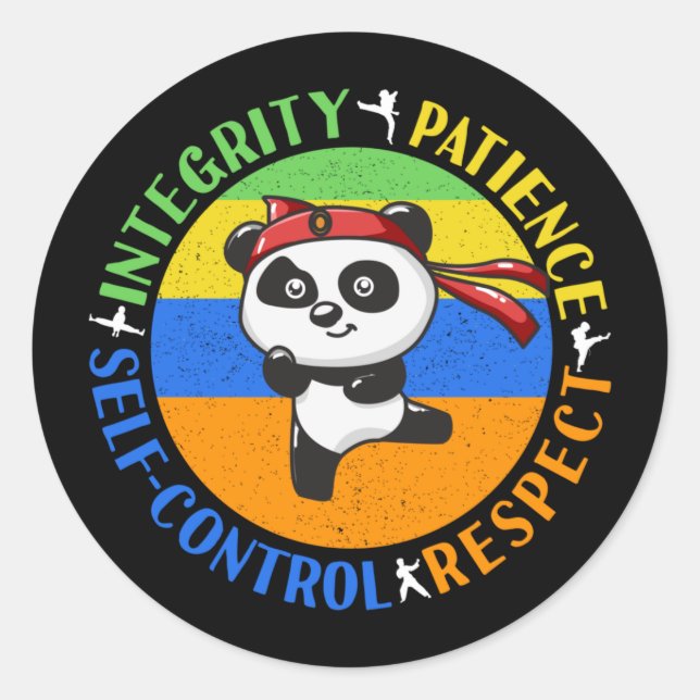 Adesivo Valores de Artes Marciais - Meninos Karate Mindset (Frente)