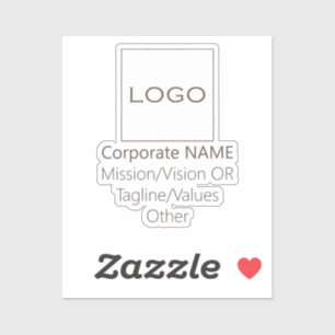 Adesivo Valores de Linha de Visão do Logotipo Corporativo