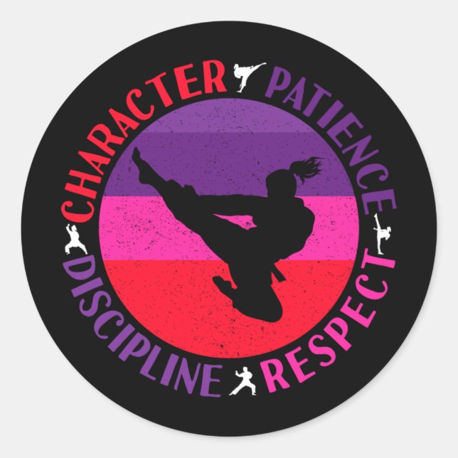 Adesivo Valores Essenciais das Artes Marciais - Karate (Frente)