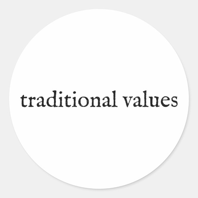 Adesivo Valores Tradicionais (Frente)