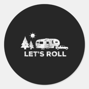 Adesivo Vamos Acampar Camiseta 5ª Roda Camper Rv Férias