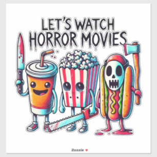 Adesivo Vamos Assistir Filmes de Terror – Killer Snack Squ