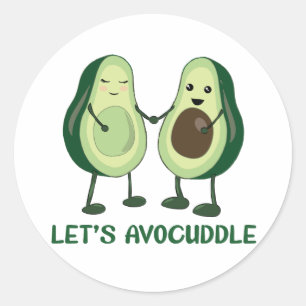 Adesivo Vamos Avocuddle - Engraçado Avocado Pun