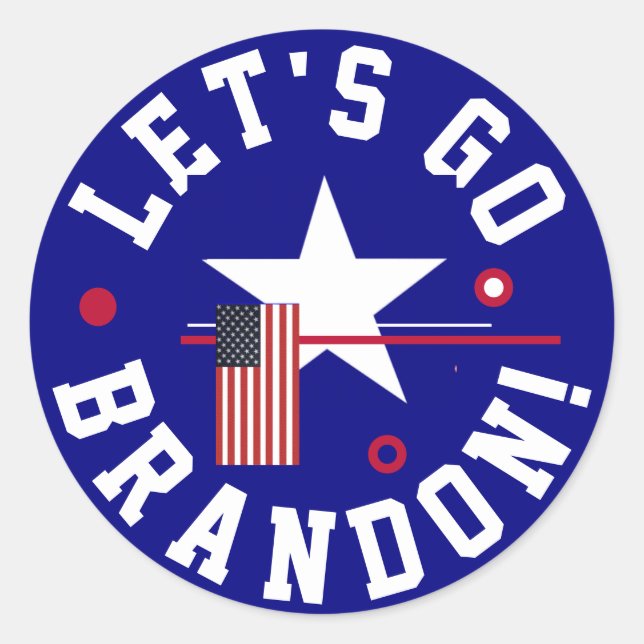 Adesivo Vamos Brandon Classon Round Sticker (Frente)