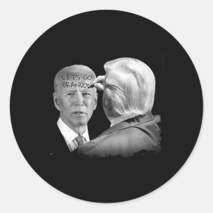 Adesivo Vamos Brandon Trump Escreve No Bidens Forehead