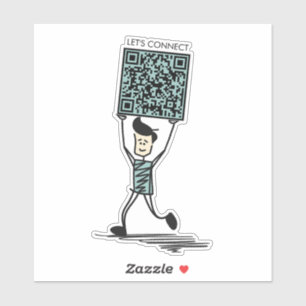 Adesivo Vamos Conectar código QR Vinil