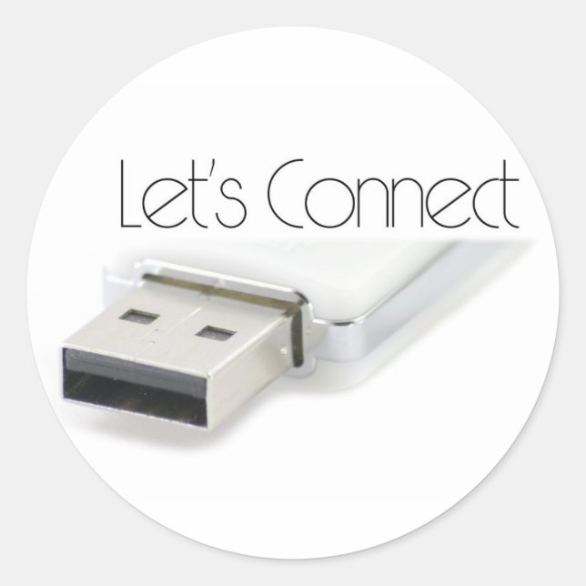 Adesivo Vamos conectar USB (Frente)