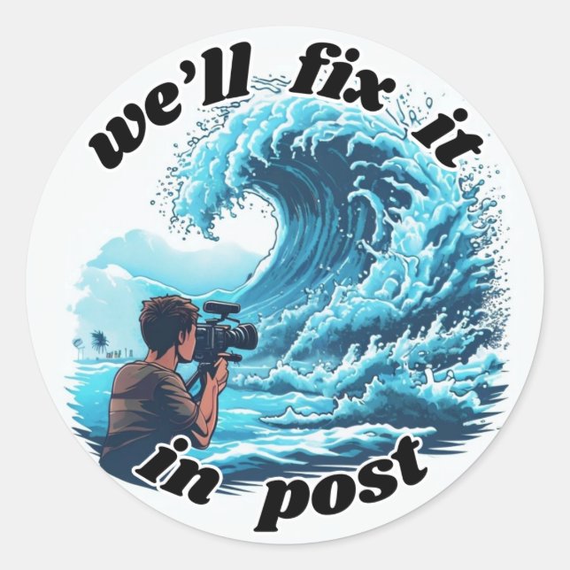 Adesivo Vamos consertar em Posto - Tsunami (Frente)