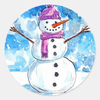 Adesivo Vamos constrói um boneco de neve