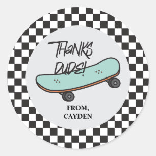 Adesivo Vamos De Skateboard Escolha-O Aniversário Obrigado