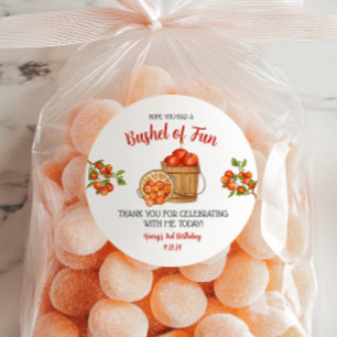 Adesivo Vamos, divirta-se! Festa de aniversário de maçã