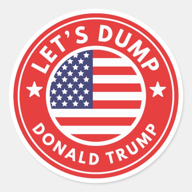 Adesivo Vamos Dump Donald Trump (Frente)