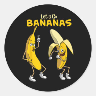 Adesivo Vamos Engraçado Vai Bananas Gift Garotas Garotas B