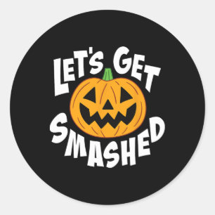 Adesivo Vamos Esmaga O Sorriso De Abóbora Do Halloween