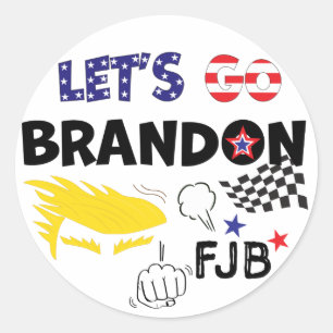 ADESIVO VAMOS FAZER BRANDON COM TRUMP