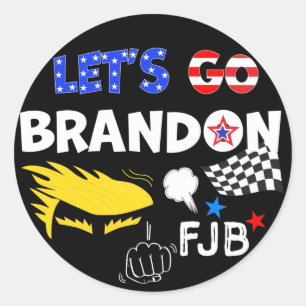 ADESIVO VAMOS FAZER BRANDON COM TRUMP