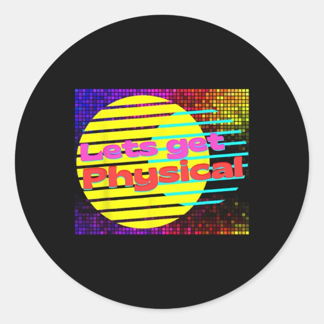 Adesivo Vamos fazer exercícios físicos Rad 80s (Frente)